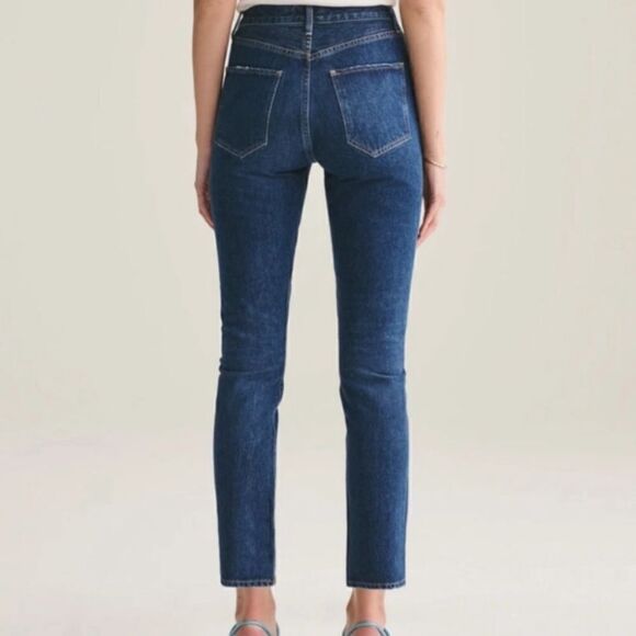 Agolde Remy Wink Wash Jeans Ankle Cropped High Rise Straight Leg Size 24 - Picture 5 of 13